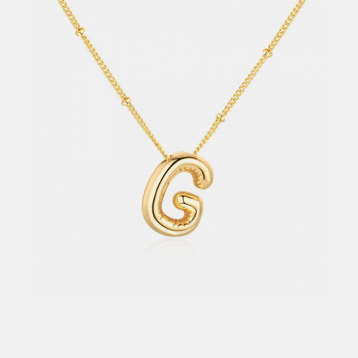 PREORDER Gold-Plated Bubble Initial Necklace