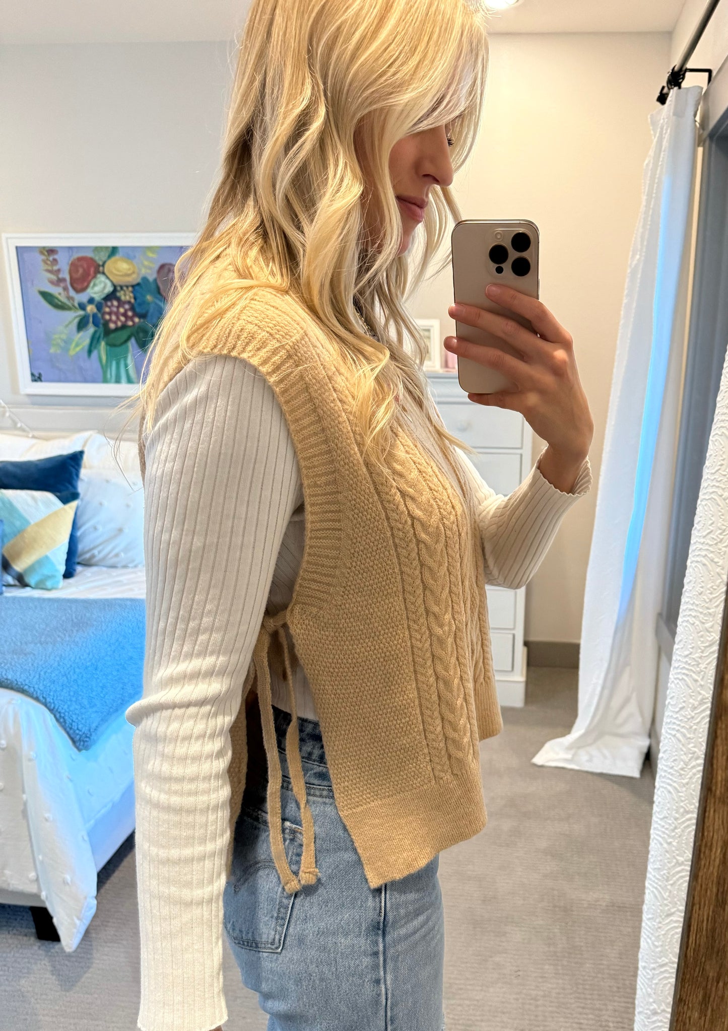 the dream cable knit sweater vest