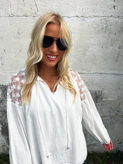 white lace blouse