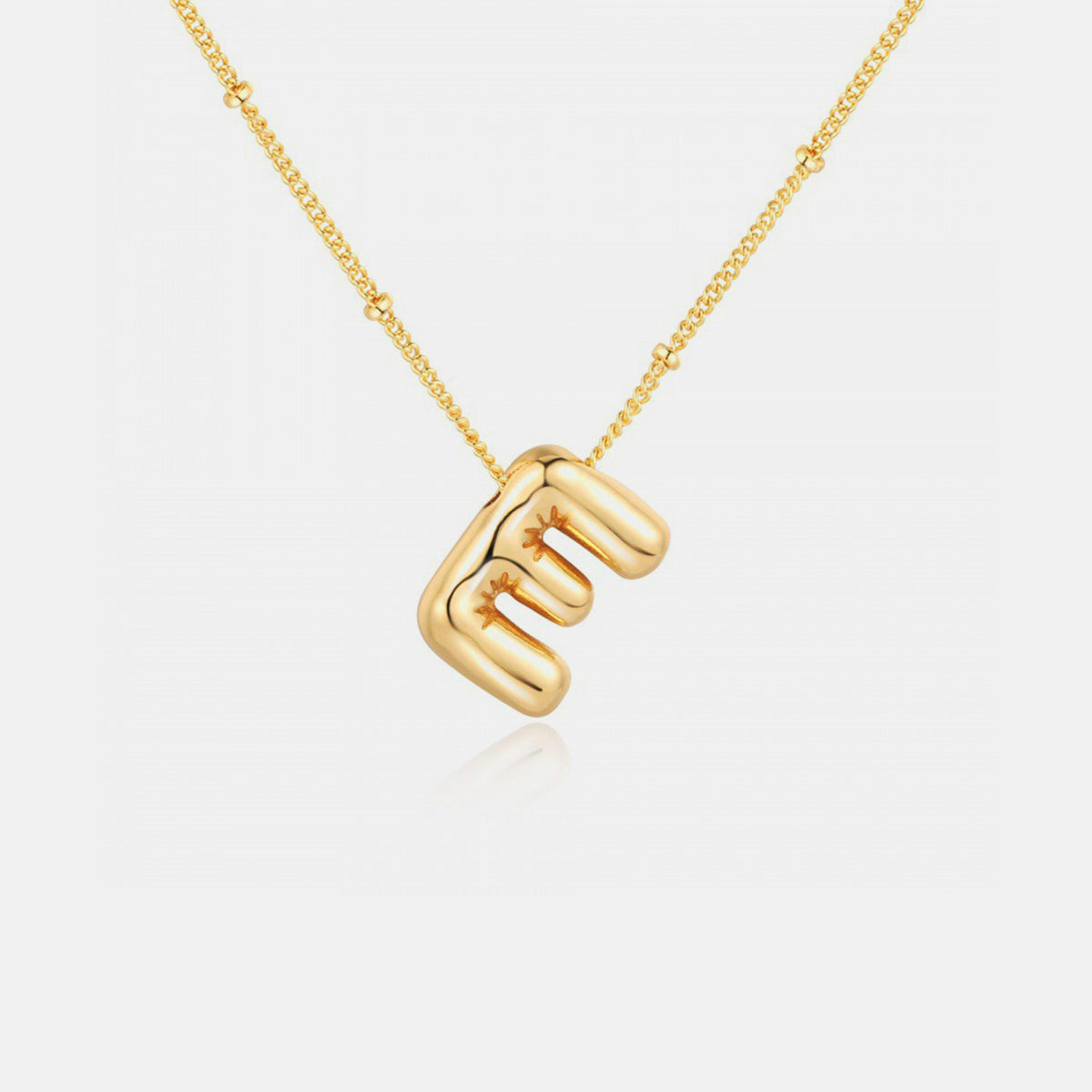 PREORDER Gold-Plated Bubble Initial Necklace