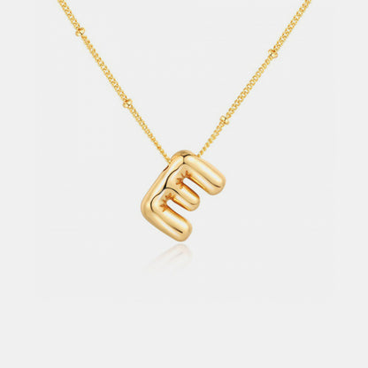 PREORDER Gold-Plated Bubble Initial Necklace