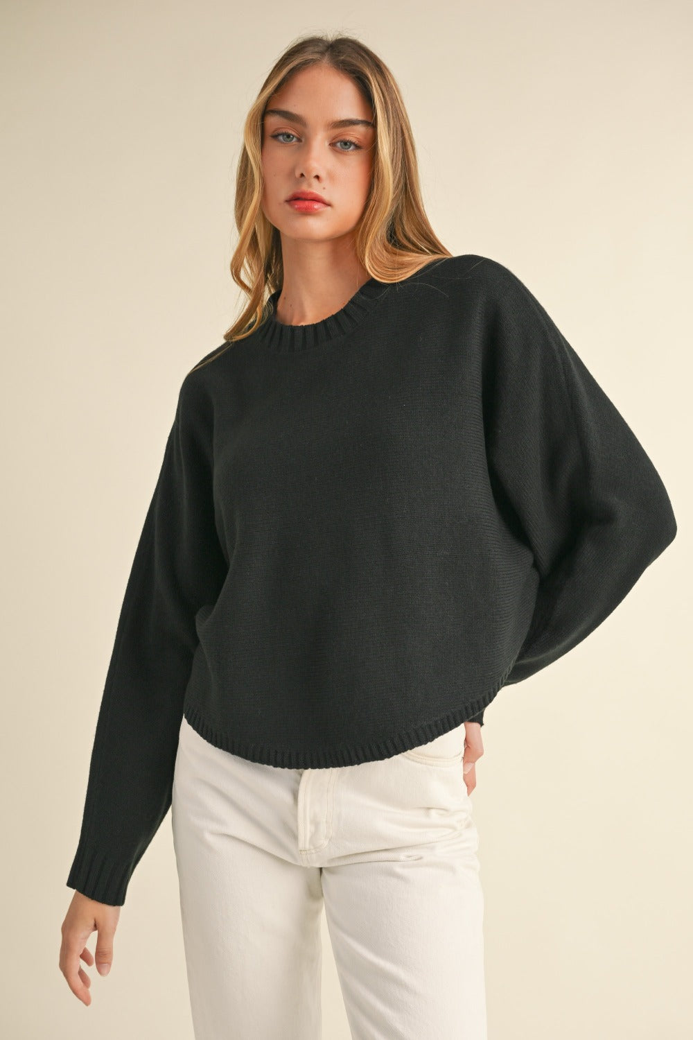 ellie girl sweater - black