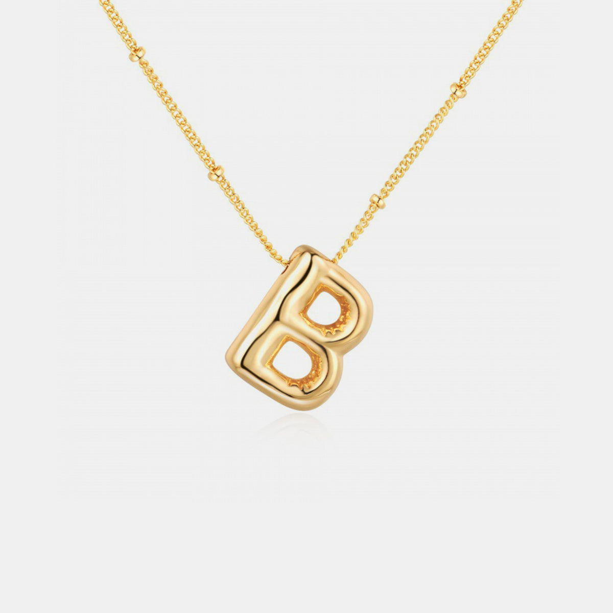 PREORDER Gold-Plated Bubble Initial Necklace