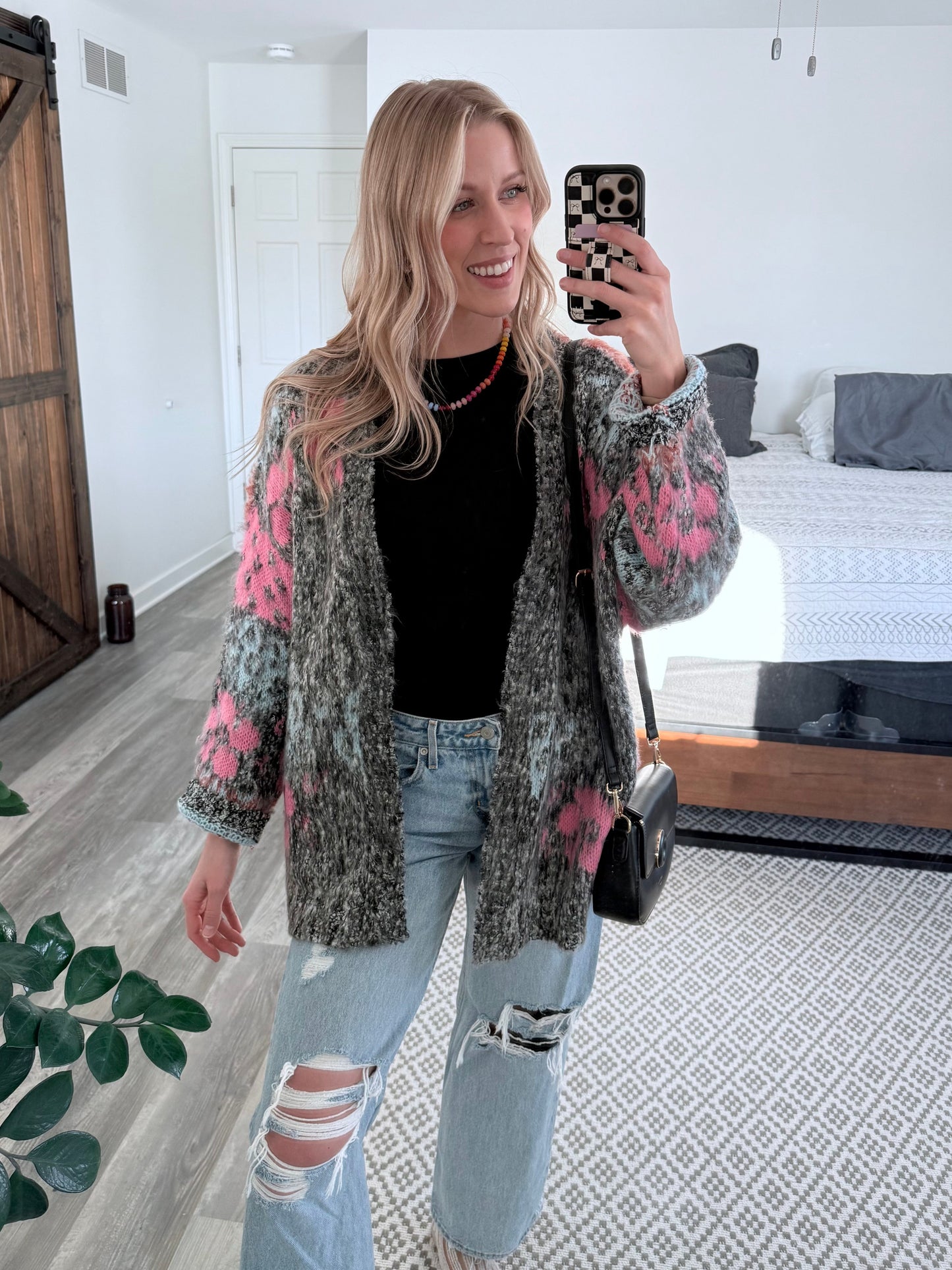 tasha oversized fuzzy cardigan