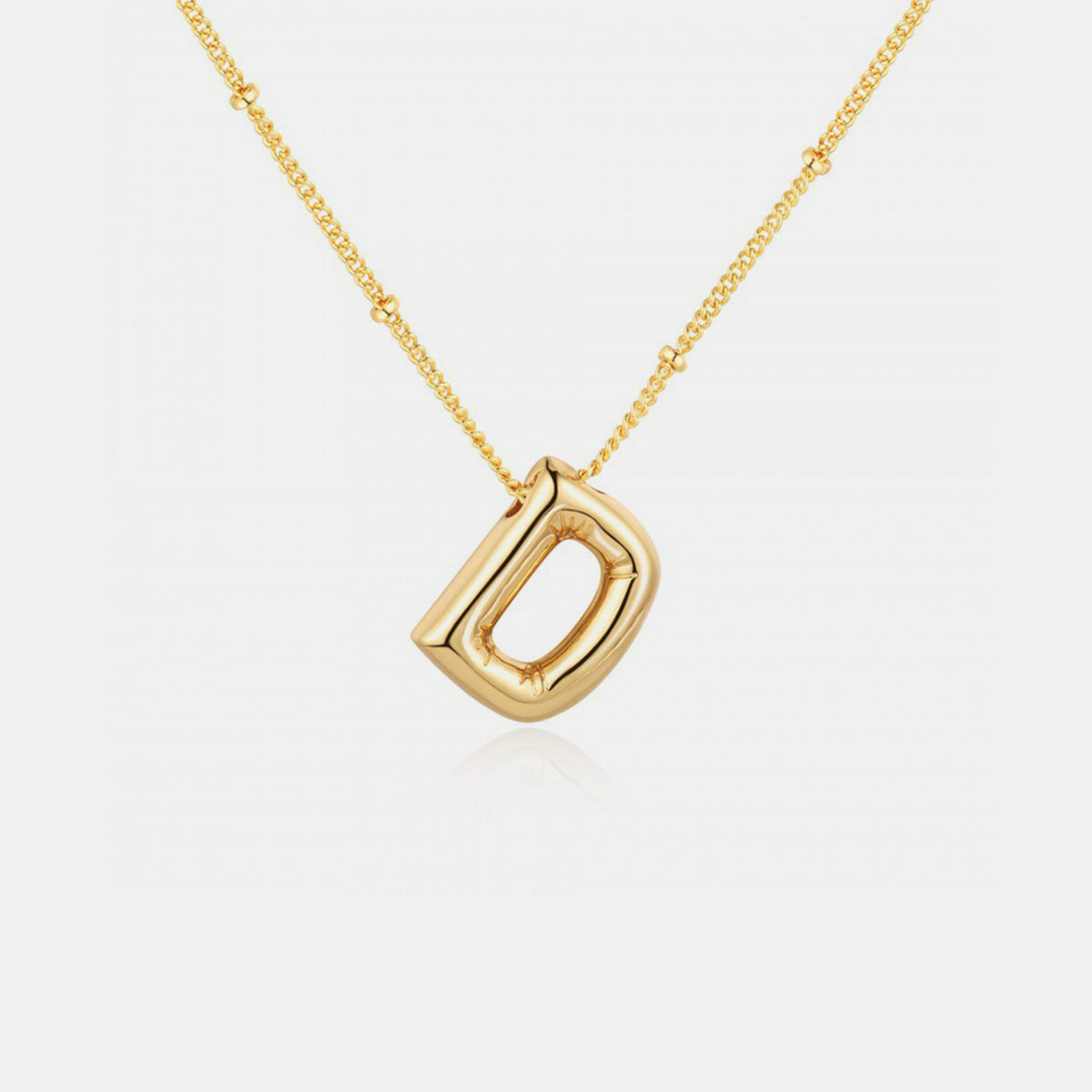 PREORDER Gold-Plated Bubble Initial Necklace