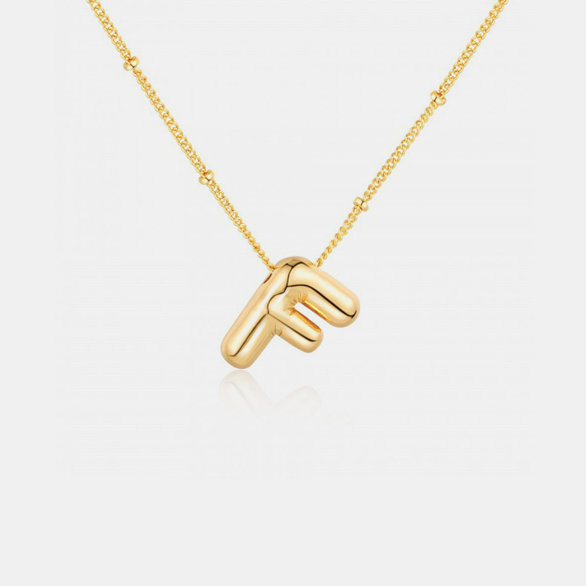 PREORDER Gold-Plated Bubble Initial Necklace