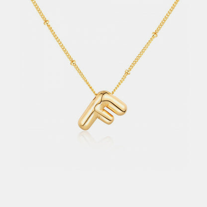 PREORDER Gold-Plated Bubble Initial Necklace