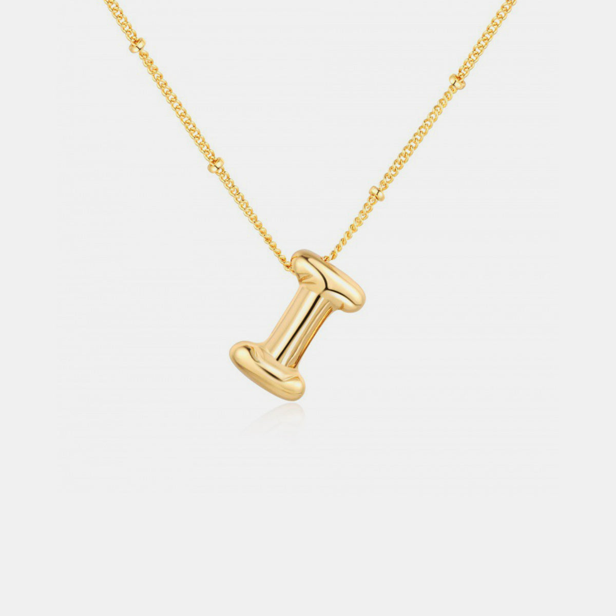 PREORDER Gold-Plated Bubble Initial Necklace