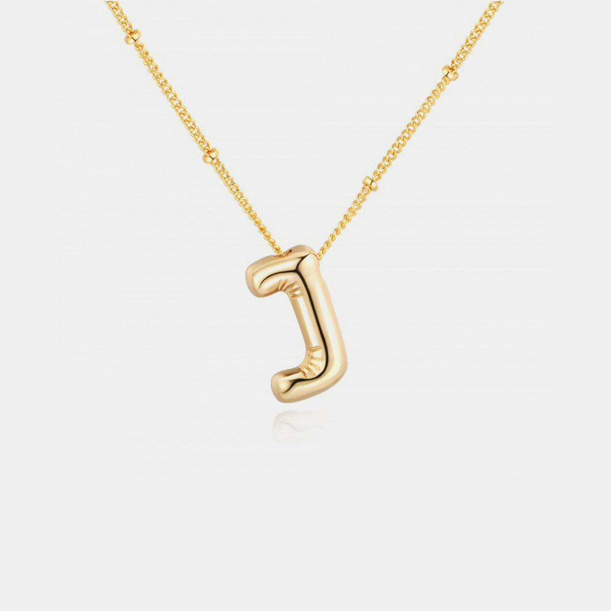 PREORDER Gold-Plated Bubble Initial Necklace