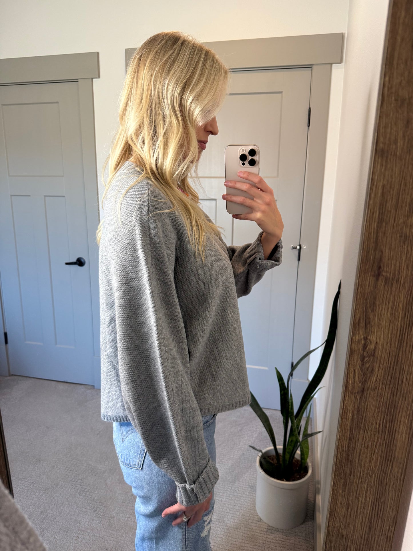 ellie girl sweater - gray