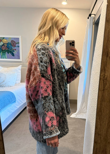 tasha oversized fuzzy cardigan