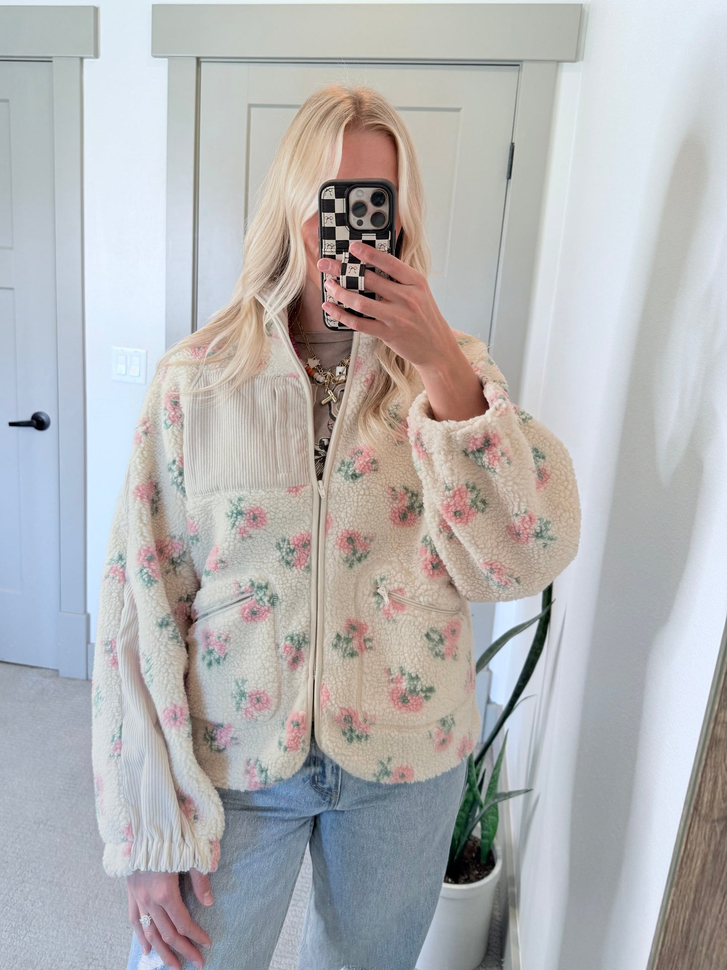 falling for floral oversized pullover