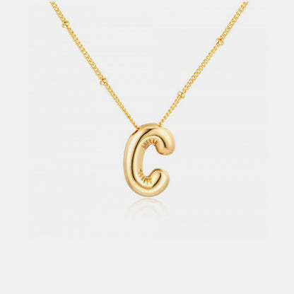 PREORDER Gold-Plated Bubble Initial Necklace