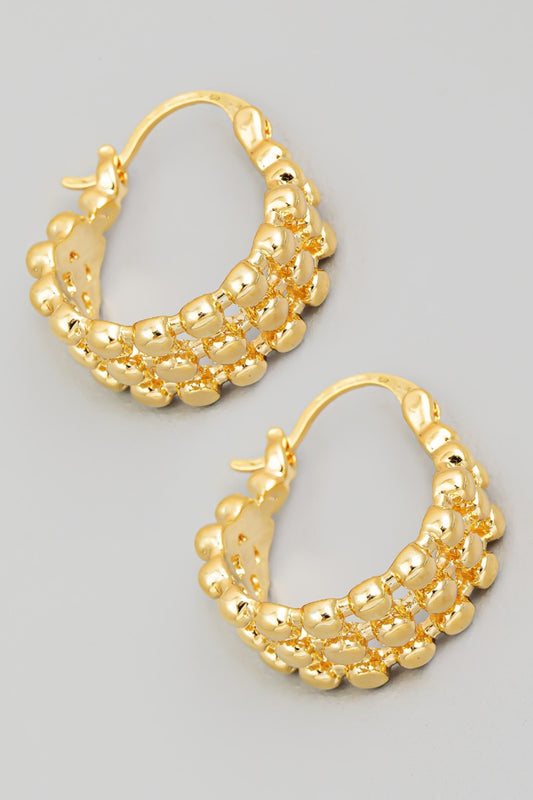 fame bead pincatch hoop earrings