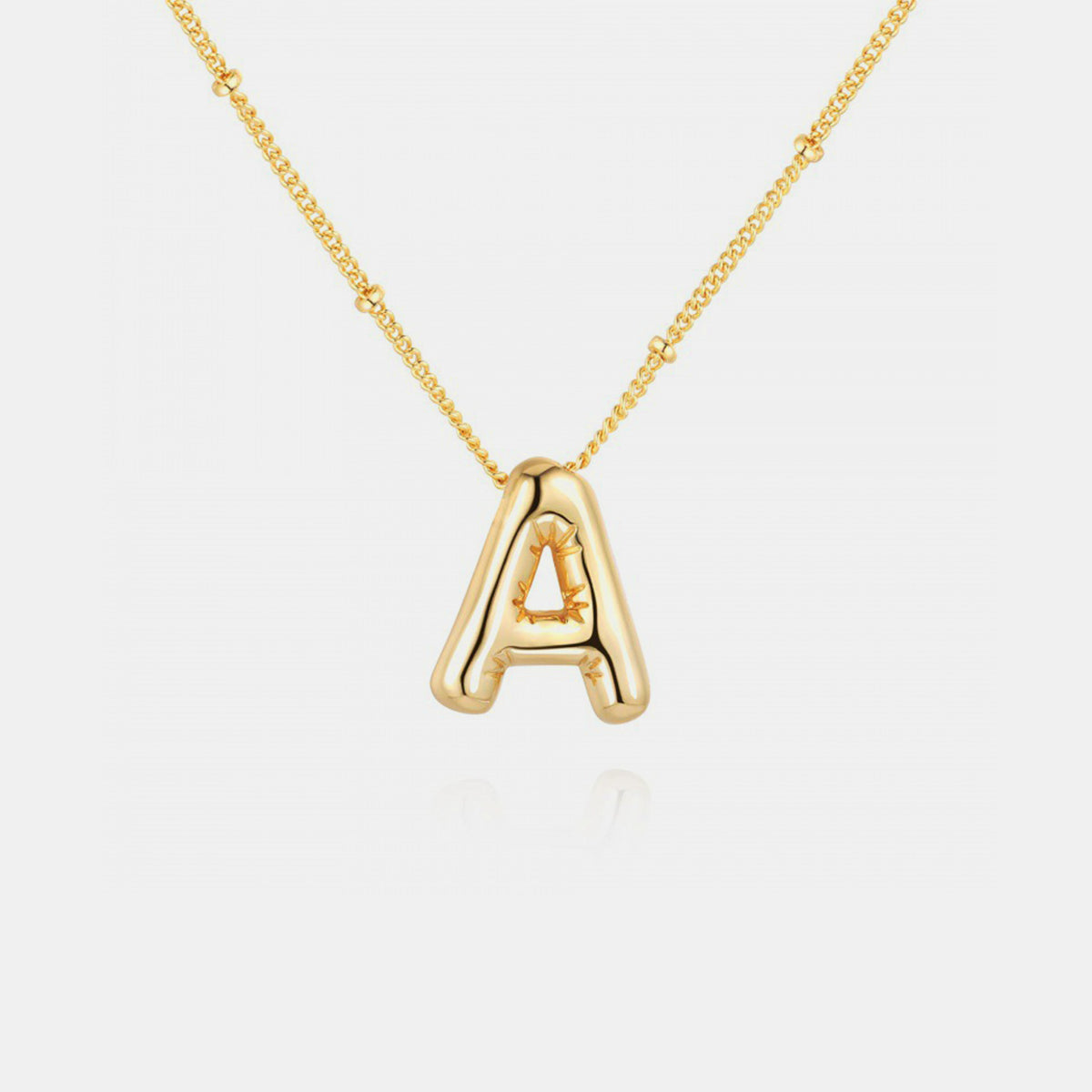 PREORDER Gold-Plated Bubble Initial Necklace