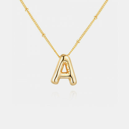 PREORDER Gold-Plated Bubble Initial Necklace