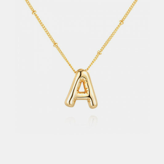 PREORDER Gold-Plated Bubble Initial Necklace