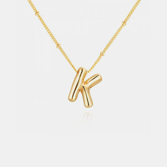 PREORDER Gold-Plated Bubble Initial Necklace