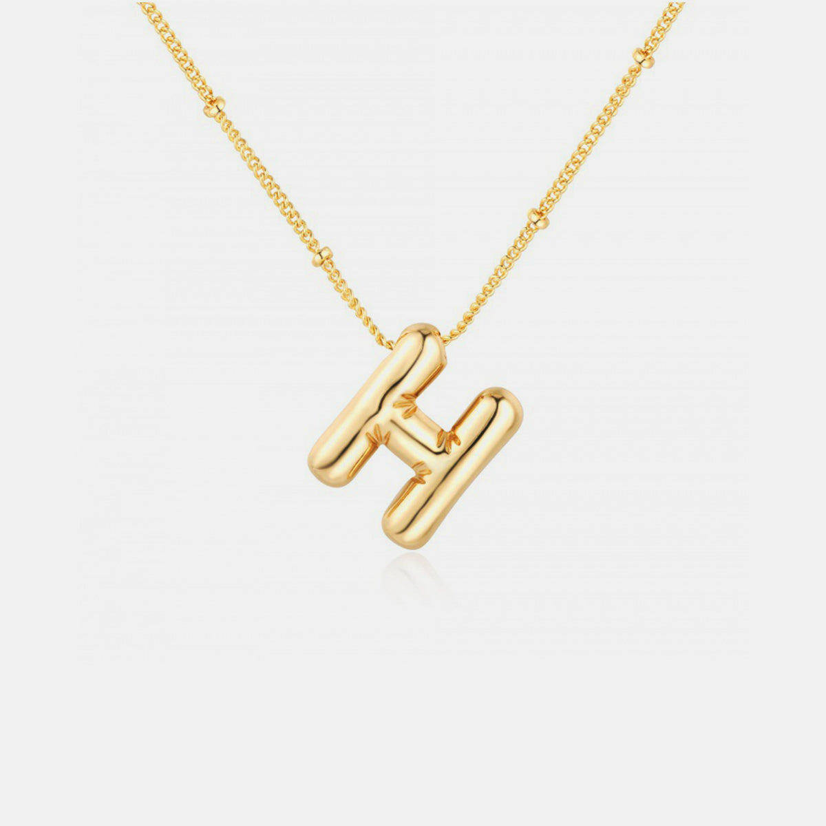 PREORDER Gold-Plated Bubble Initial Necklace