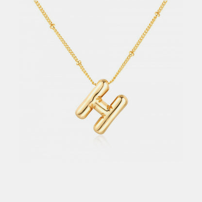 PREORDER Gold-Plated Bubble Initial Necklace