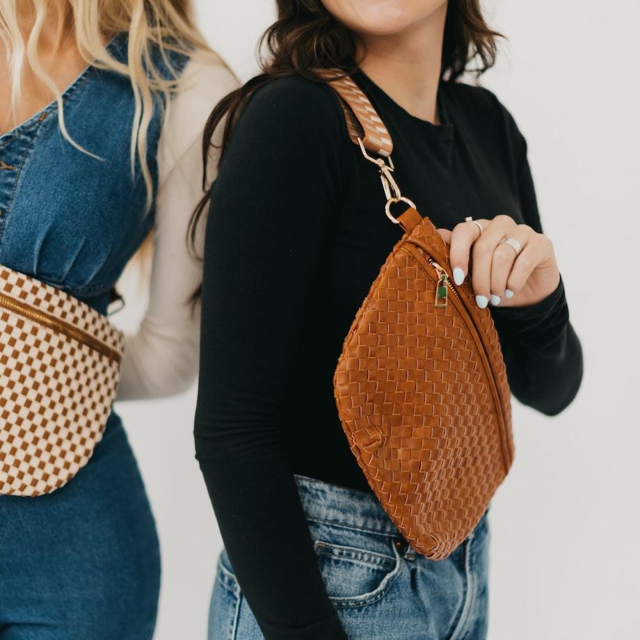 canyon woven bum bag - brown